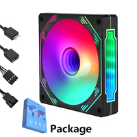 QiuzAim Prism 6S Infinite Mirror Fantasy Color Effect 120mm ARGB LED Fan pour boîtier d'ordinateur avec PWM et performance silencieuse