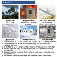 Casa Modular Prefabricada, Expandible, Plegable, Mini Villa Móvil, Unidad de Almacenamiento para Obras de Construcción
