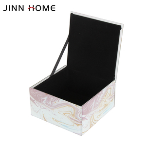 Custom Handmade <strong>Decorative</strong> Antique Mirror Jewellery <strong>Box</strong> Pink Marble Pattern Glass <strong>Jewelry</strong> <strong>Box</strong> for Home Decor - Product Image 3