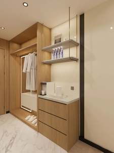 Armoire en acier inoxydable à cadre métallique au design simple pour salon, appartements et hôtels - Product Image 2