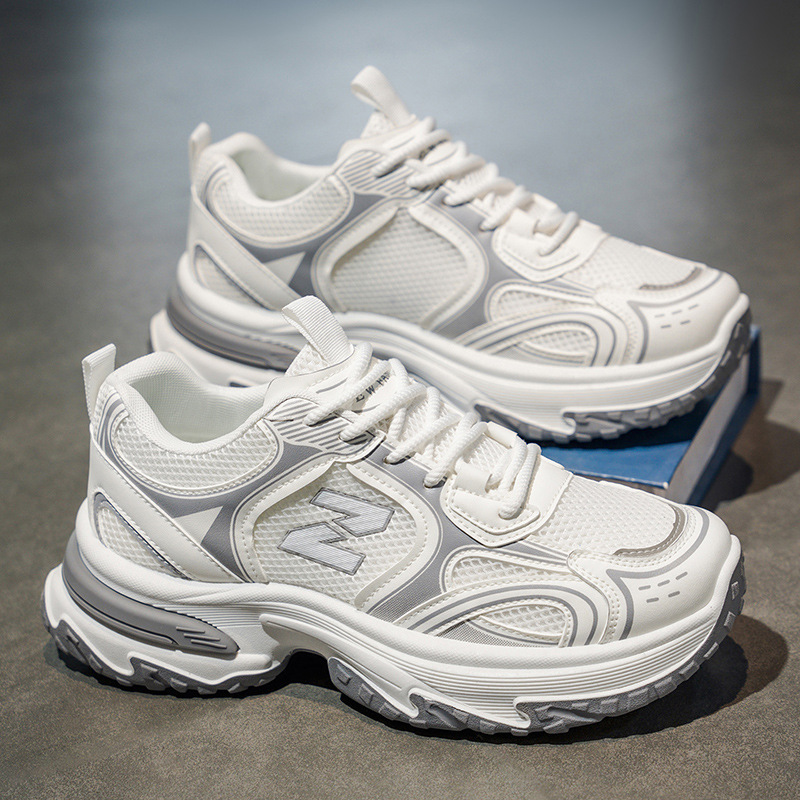 Men's Dad shoes, New Autumn Model, Breathable Mesh shoes, Trendy Versatile Thick-soled Height-increasing Casual sports shoes