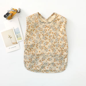 핫 세일 베이비 천을 없음 소매 아기 턱 받이 턱받이 아이 앞치마 - Product Image 3