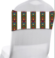 Écharpes de chaise traditionnelles éthiopiennes Habesha personnalisées en 3D avec n'importe quel logo pour la décoration de mariages et d'événements