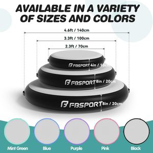 Tapis de gymnastique gonflable Air Spot, coussin rond petit format, imperméable, <span class=keywords><strong>Airtrack</strong></span> 20 mm d'épaisseur, pour la maison et les professionnels - Product Image 2