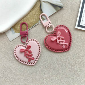 Llavero de lazo con diseño de estrella hueca, de alta calidad, nuevo y popular, colgante dulce para chica, accesorio lindo para bolso de novia, ideal como regalo. - Product Image 3
