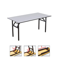 Meubles commerciaux Table de banquet pliante en bois massif durable en contreplaqué pour hôtel Salle à manger Événements de fête Mariage