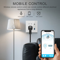 Prise murale universelle en verre Tuya Smart WiFi 20W PD Type C USB 86