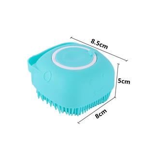 Baño <span class=keywords><strong>para</strong></span> mascotas Cepillo de silicona Cachorro Perro grande Gato Masaje Guantes suaves Baño Suministros de champú <span class=keywords><strong>para</strong></span> mascotas - Product Image 2