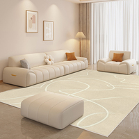 Vente en gros de tapis personnalisé à motif de lignes confortables et nordiques Tatami tapis moelleux antidérapant pour salon hôtel dortoir