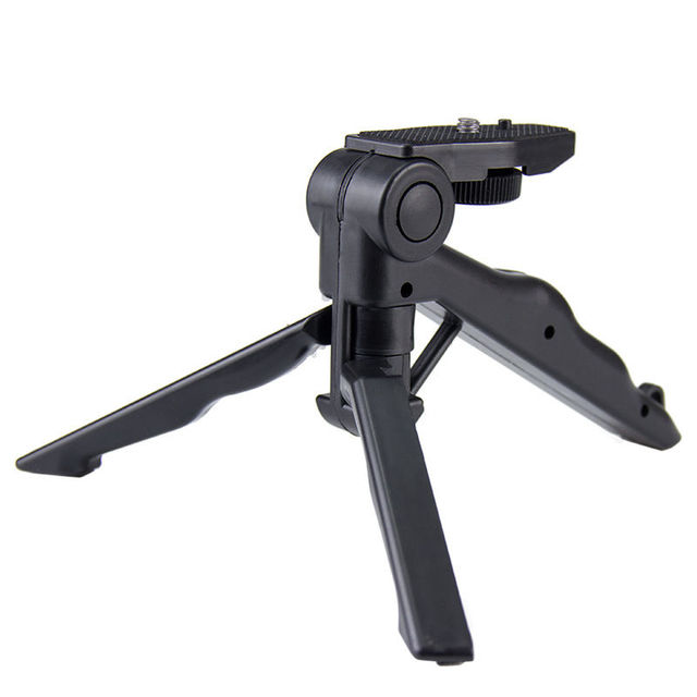 Factory Portable Folding Mini Tripod Stand for Selfie Stick Adjustable Webcam Stand Desktop Stabilizer Mini Camera Tripod