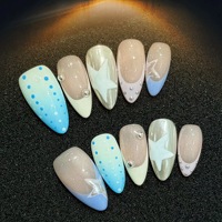 Ongles à presser de haute qualité, couleur unie, nouvelle collection, faits à la main, ongles souples à presser
