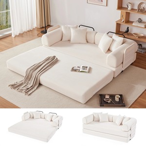 โซฟาเบดแบบถอดประกอบได้ EU Boneless Couch Vacuum Compressed Cloud Bed in a Box All-Foam Modular Sectional Canap Sofas Camas Set เฟอร์นิเจอร์ห้องนั่งเล่น - Product Image 4