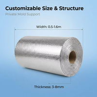 Rouleau d'isolation thermique à bulles en matériau composite à 97 % de réflexion pour toit et murs de grenier, feuille thermique moderne, taille personnalisée