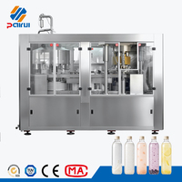 Mesin Pencuci, Pengisi, dan Penutup Botol Terintegrasi untuk Jus Jeruk Sistem 3 in 1 untuk Pabrik Jus Botol PET