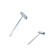 Clé à bougie en L réglable à simple extrémité, à couple élevé, à longue portée, en acier allié, avec poignée antidérapante, 16/18 mm, OEM