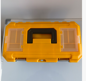 HKSF 15 inches PP plastic made Multi compartments plastic <b>tools</b> <b>case</b> cutomization colors stock wholesales - Product Image 3