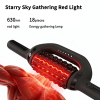Eveekon Rouleau de massage des pieds rechargeable à 6 vitesses pour les jambes, les mollets et les pieds, masseur électrique avec lumière rouge 630 nm pour le corps entier