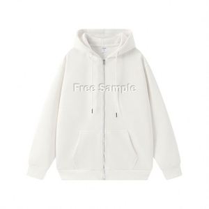 Design Heavy <b>Weight</b> <b>Small</b> MOQ Zipper Hoodies 330gsm Embossed Print Custom Design Private Label Hoodie - Product Image 3