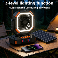 Ventilateur de camping multifonctionnel télécommandé avec minuterie, facile à utiliser, lumière LED, recharge USB, ventilateur rechargeable pour l'extérieur, 40000 mAh