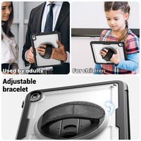 TPE Defender Tablet Case pour iPad 10th Gen 10.9 pouces 2022 Bandoulière Rotation Kickstand Cover pour IPad(A16)11 pouces 2025