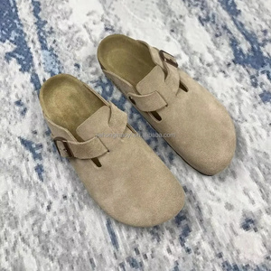 Zuecos de lujo de gamuza con cuero genuino, acolchados, sin cordones, con plantilla suave y ligera, puntera cerrada y suela de <span class=keywords><strong>EVA</strong></span>. - Product Image 1