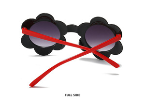 Lunettes de soleil ovales pour enfants, design floral, multicolores, lunettes de soleil tendance pour enfants, pour un usage quotidien, mignonnes - Product Image 2