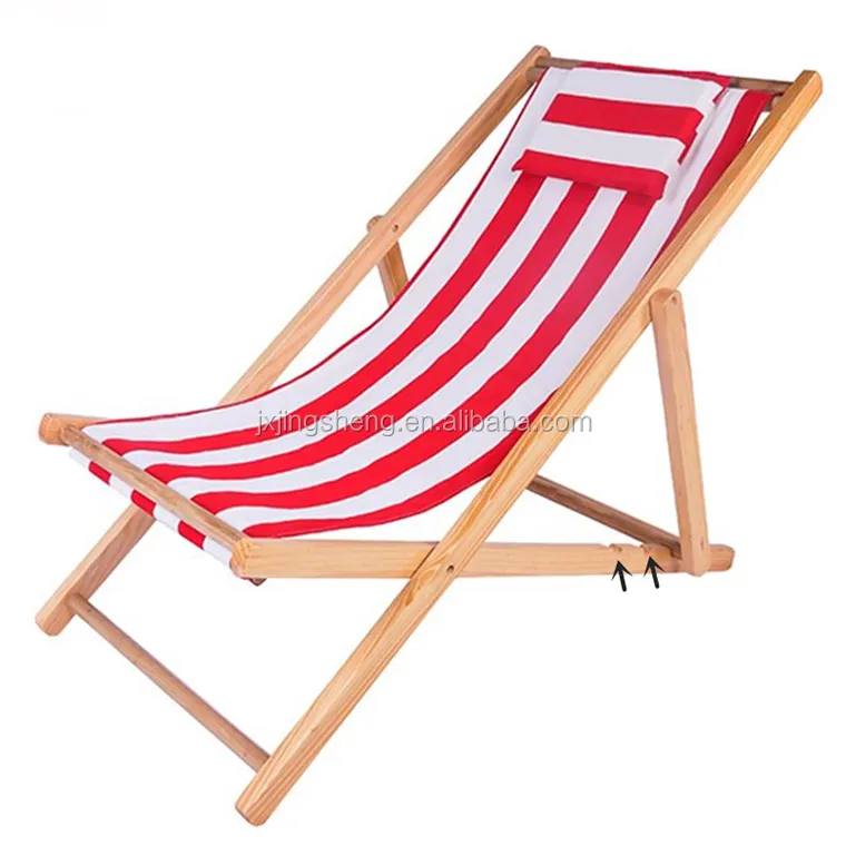 JL2020 Mobili Da Giardino Regolabile in Altezza Sedia Da Campeggio Sedile Resort Chaise Salotto Balcone Strisce di Legno Sedia a Sdraio Fionda Pieghevole