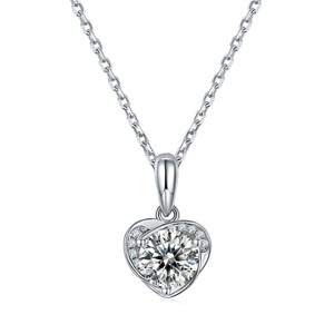 Collier en argent S925 avec grand pendentif <span class=keywords><strong>Carla</strong></span> Mosan Moissanite pour femme, design simple et polyvalent, sans chaîne, nouveau bijou de niche - Product Image 5