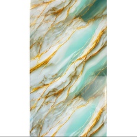 Panneau mural en faux marbre avec revêtement UV, plaque de marbre PVC haute brillance, imperméable et flexible pour la décoration de salle de sport, maison, cuisine, hôtel, douche