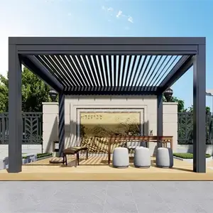 Oem Modern Garden Outdoor Aluminium Louvered Pergola Bio klima tique Aluminium Pergola Pavillon Pergole Pergule Pargola Pavillon