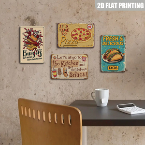 Letrero Metálico Vintage de Tacos Frescos y Deliciosos, Arte de Pared Retro de Comida Mexicana para Restaurante y Cafetería - Product Image 3