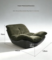 Fauteuil lounge moderne et minimaliste avec design ergonomique et revêtement en tissu de qualité supérieure pour salon et bureau à domicile