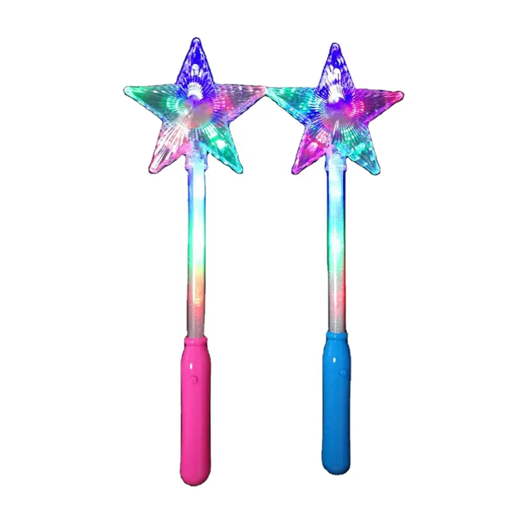 Luz de estrella varita mágica LED cambio de Color de la luz de hadas princesa Star de palo