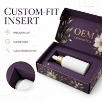 Boîte d'expédition en carton ondulé recyclable personnalisée avec gaufrage et insert découpé pour l'expédition de sérums de soin et l'emballage cadeau – Vente en gros