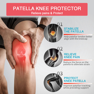 Attelle de genou réglable en néoprène avec gel épais pour le soutien du tendon rotulien, pour hommes <span class=keywords><strong>et</strong></span> femmes, avec logo personnalisé, pour le sport <span class=keywords><strong>et</strong></span> la salle de sport, protection contre les déchirures du <span class=keywords><strong>ménisque</strong></span> - Product Image 2