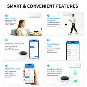 <span class=keywords><strong>Telecomando</strong></span> WiFi Smart per <span class=keywords><strong>Condizionatore</strong></span> con Sensore di Presenza Umana, Controllo Climatizzatore a Risparmio Energetico tramite <span class=keywords><strong>APP</strong></span> e Comando Vocale - Product Image 5