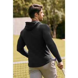 FOXA <b>Mens</b> Fleece Hoodie Long Sleeve Athletic Sweatshirt Breathable <b>Pullover</b> Hooded Top For <b>Men</b> - Product Image 4