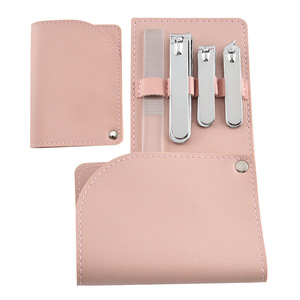 Ensemble de manucure et pédicure portable en acier inoxydable, kit de coupe-ongles 4 pièces avec étui pour les ongles des doigts et des orteils - Product Image 3