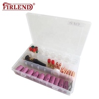 Firlend 71 pièces soudage Tig Argon torche de soudage à l'arc accessoires buse en céramique gaz lentille pince torche de soudage ensemble WP17 WP18 WP26