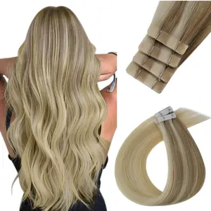 Wholesale Price Invisible Regular Tape In Hair Extensions Raw Indian Hair Tape Ins