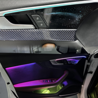 Éclairage d'ambiance de voiture style galaxie 64 couleurs pour Audi A5 2019-2024, lumières LED intérieures pour la décoration, composant de mise à niveau