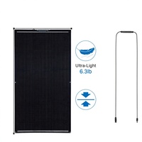 Panneau solaire semi-flexible 150W, panneaux solaires flexibles les plus efficaces pour camping-car, abri de voiture, voiture électrique, accessoires de moto, van life