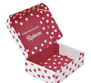 صندوق شحن فاخر مموج بتصميم جديد لعام <span class=keywords><strong>2026</strong></span> على شكل قلب وردي لهدايا عيد الحب للأحذية والملابس - Product Image 2