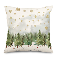 Joyeux Noël Oreiller Gingembre Homme Bonhomme De Neige Arbre De Noël Chat Taie D'oreiller Couverture Intérieur Coussins Housse De Coussin pour La Décoration Intérieure