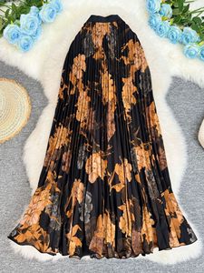 Jupes de plage à imprimé bohème pour femmes, taille haute, fluides, plissées, style A, maxi, pour les vacances, les stations balnéaires et la mode printemps-automne - Product Image 3