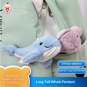 Peluche baleine <span class=keywords><strong>Beluga</strong></span> OEM, petite taille, rembourrée en coton PP, porte-clés pendentif, logo personnalisé, commande en gros, vente en gros, directement de l'usine, faible MOQ - Product Image 4