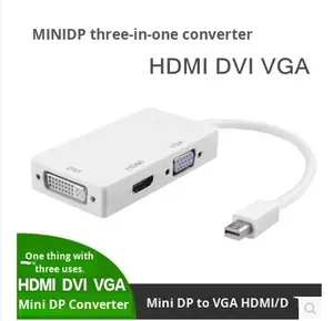 Adaptador 3 en 1 de Mini <span class=keywords><strong>DisplayPort</strong></span> <span class=keywords><strong>a</strong></span> HDTV <span class=keywords><strong>VGA</strong></span> DVI para iMac, MacBook Pro, Mac Mini, Conexión de Triple Monitor, Estación de Acoplamiento - Product Image 2