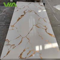 Panneau mural en PVC insonorisant, panneaux muraux en marbre, panneau mural 3D, PVC imprimé UV, imperméable, 2440x1220mm pour l'intérieur