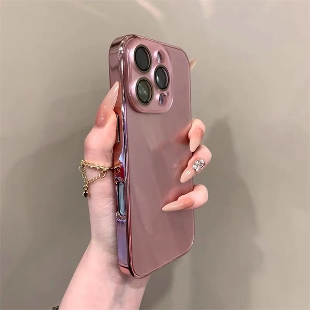 INS High-End Luxury Embossed Crystal Glass Magnetic Phone Case for for 16 Pro Max & 14 Pro with Cleaning Kit