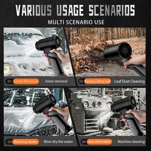 Ventilador Turbo Superpotente, Soplador de Aire Eléctrico de Alta Velocidad de 6000 mAh, Potente Herramienta de Limpieza de Automóviles con Accesorios para Automóviles - Product Image 3
